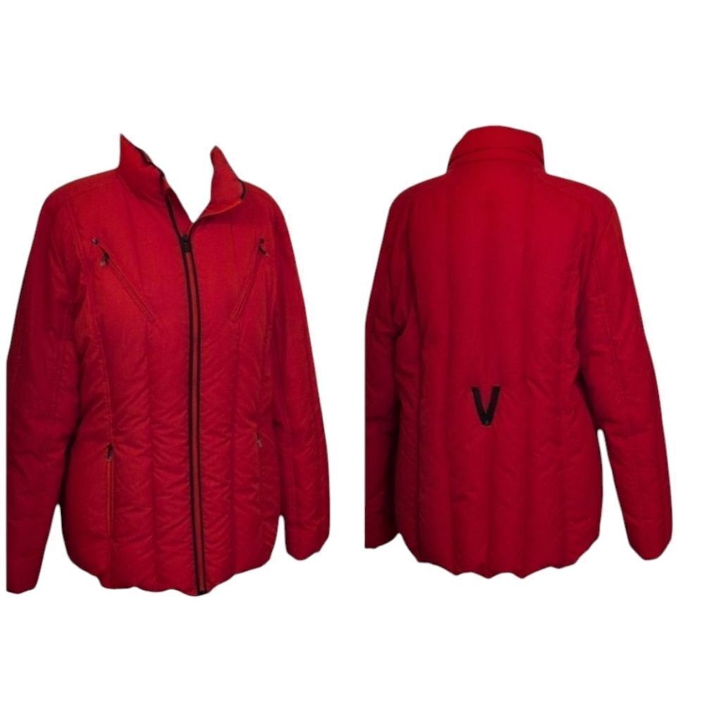NEW Lauren Ralph Lauren Active Red Puffer Ski Jacket Coat Down XL